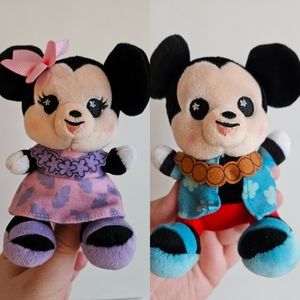 Disney Plush Mickey and Minnie Aulani Wishables